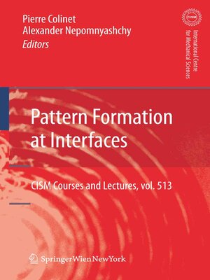 cover image of Pattern Formation at Interfaces